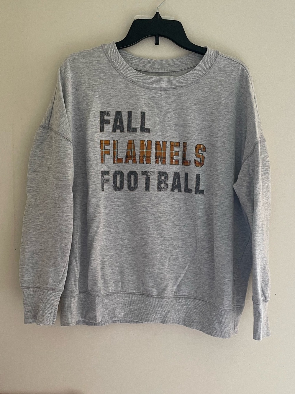 Maurices Gray 'Fall Flannels Football' Graphic Sweatshirt